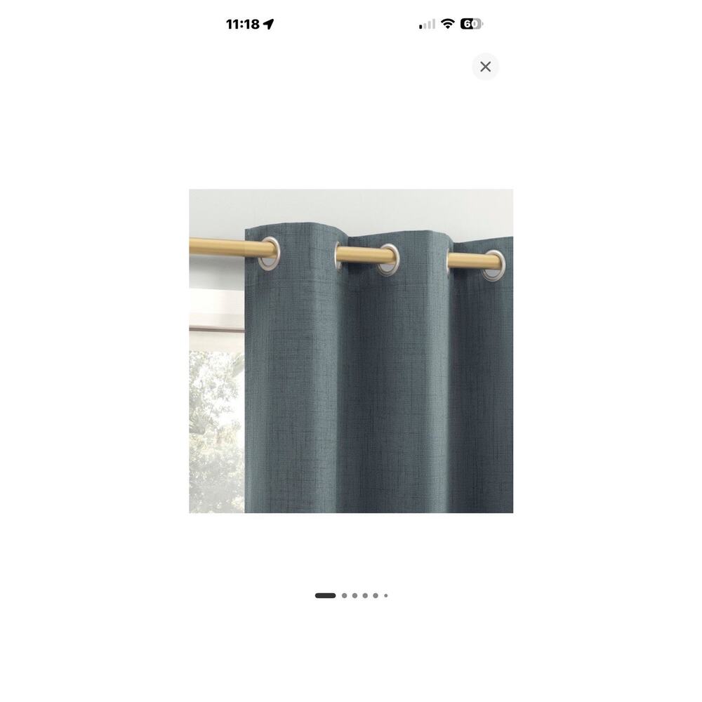 SUN ZERO BLACKOUT Window Panel 40''W x 84”L Blue Arlander Grommet